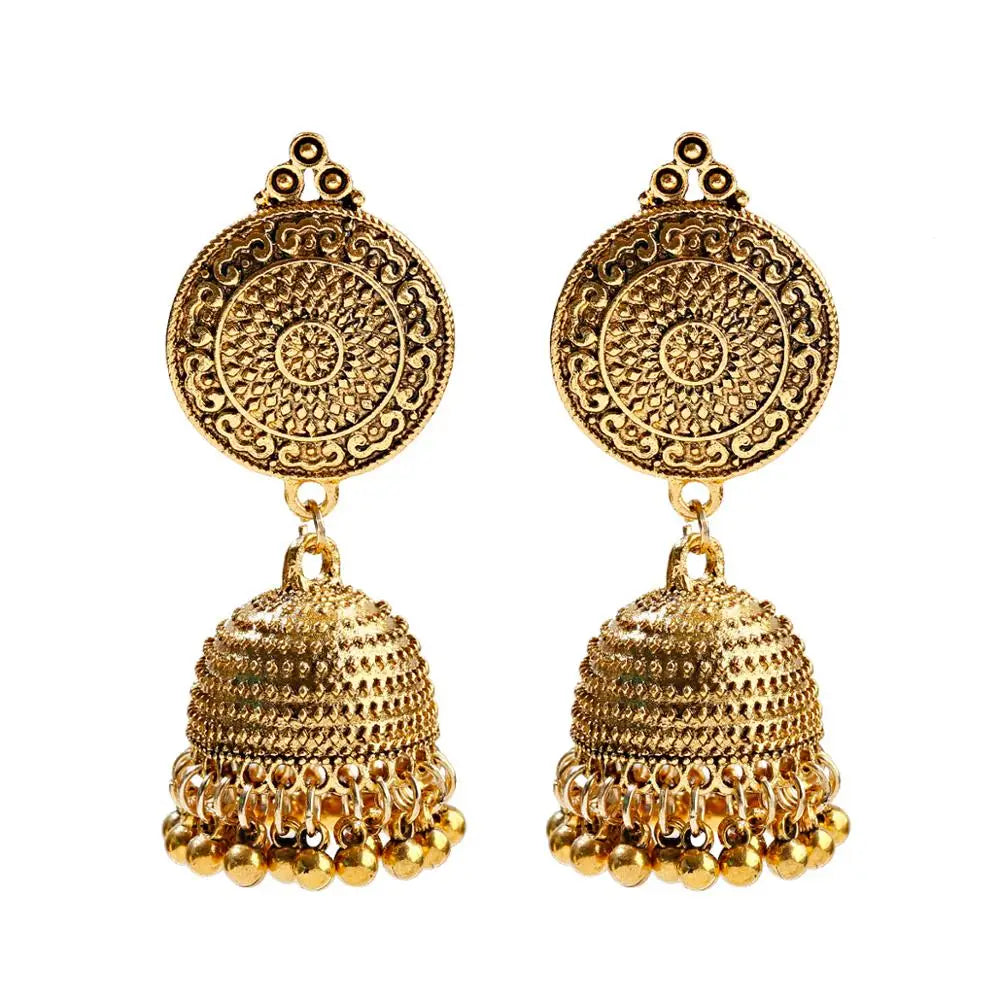 Zenat Trendy Indian Jhumka Charm Stud Earrings