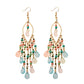 Zenat 2020 Vintage White Bead Tassel Jhumka
