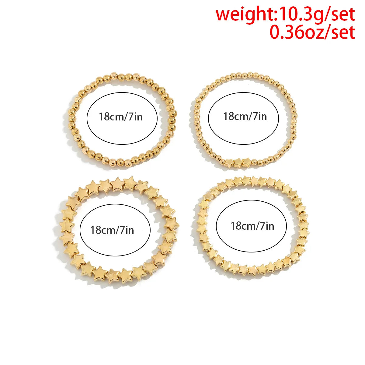 Star Bracelet Set Women's Gold/Silver Bracelets