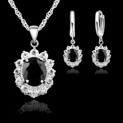 Zenat 925 Silver Princess Cubic Zirconia Jewelry Set