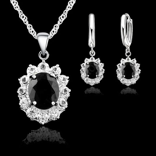 Zenat 925 Silver Princess Cubic Zirconia Jewelry Set