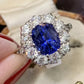 Zenat Blue Cube Zircon Elegant Ring