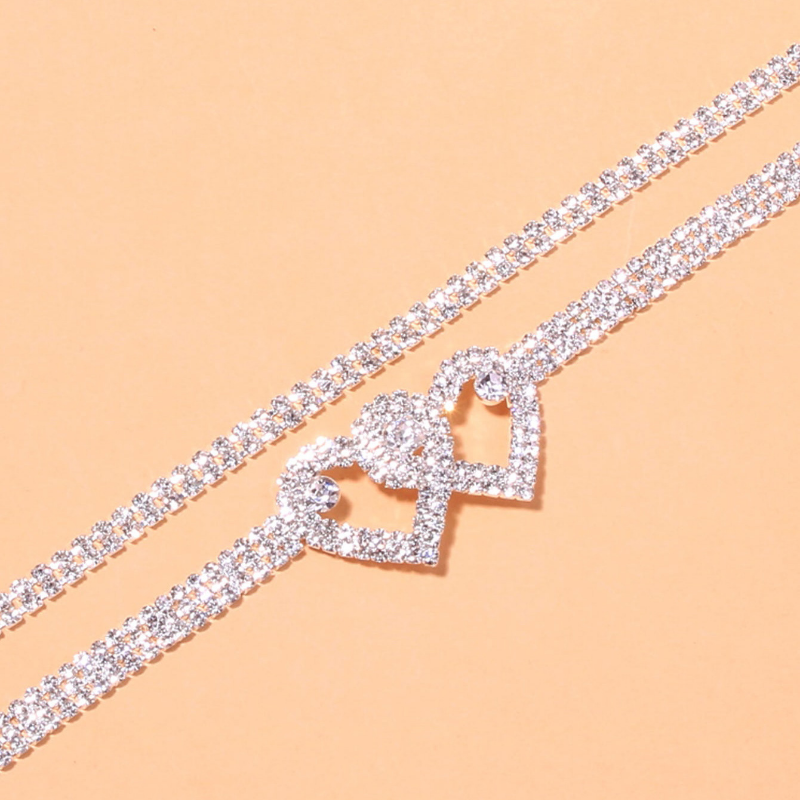 Zenat Dazzling Cubic Zirconia Chain Anklet