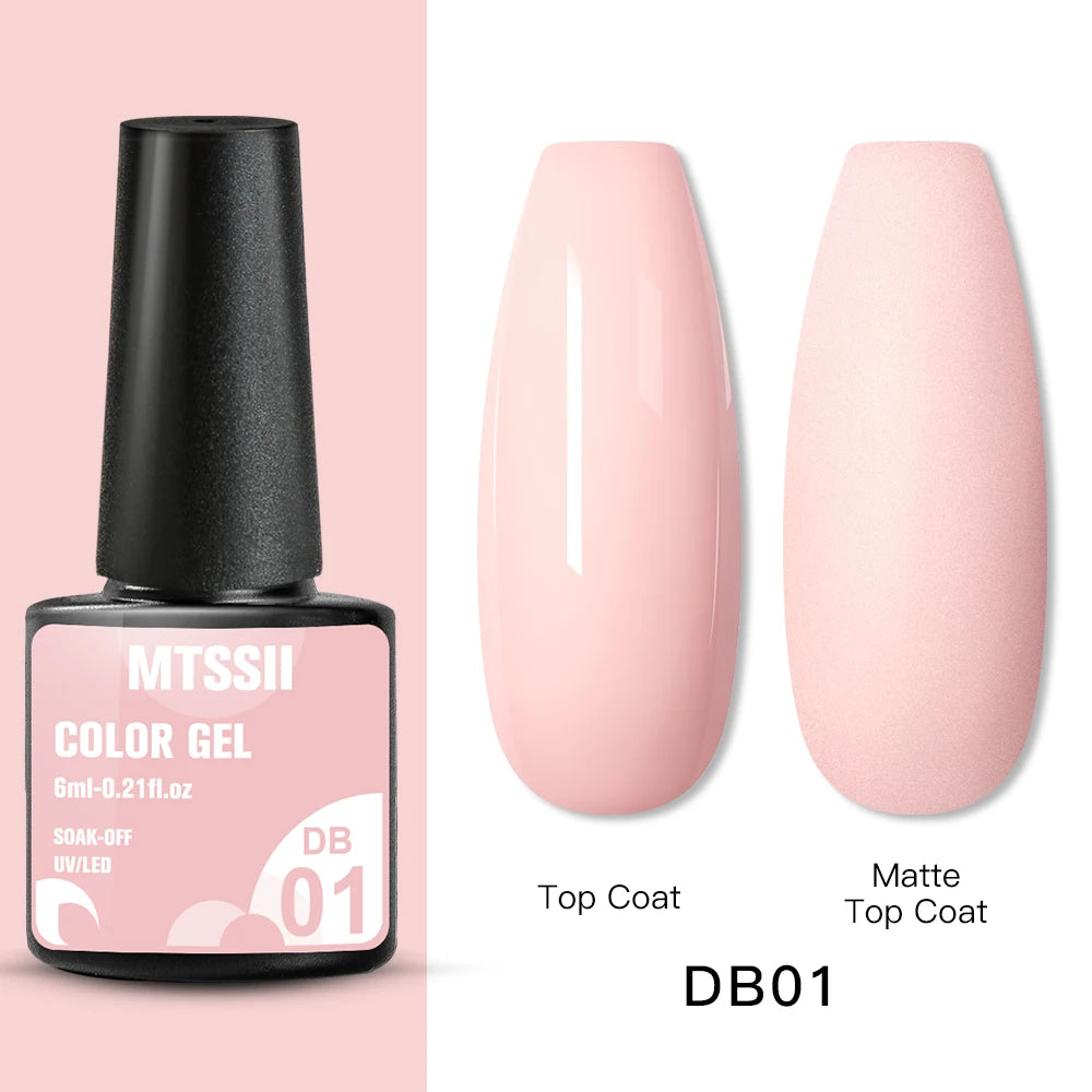 Mtssii 6ML Reflective Gel Nail Polish Shiny 14 Colors Semi-permanent UV Gel varnish Hybrid Nail Polish for Nail Art Manicure