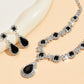 Zenat 3PC Water Drop Copper Chain Jewelry Set