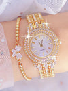 Zenat Zircon Studded Watch For women
