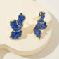 Zenat Metal Flower Statement Stud Earrings for Women