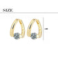Zenat 925 Silver Gold Crystal Earrings – Luxury Trend