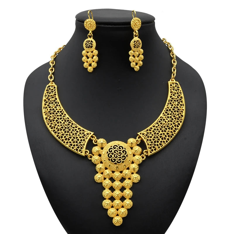 Zenat Luxury Indian style Jewelry Sets 24K Golden