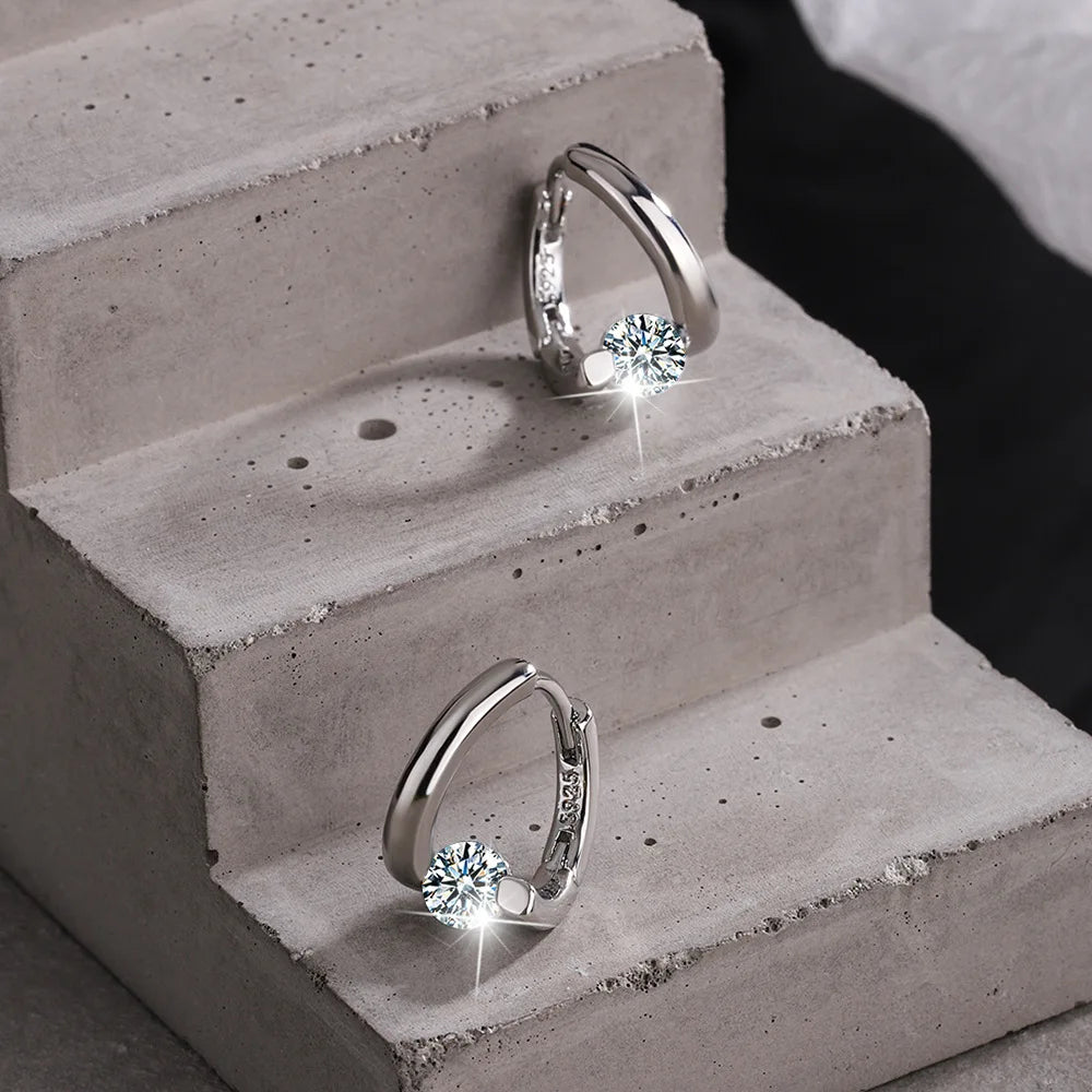 Zenat 925 Silver Gold Crystal Earrings – Luxury Trend