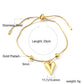 Zenat Stainless Steel Heart Coin Charm Bracelet for Women