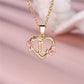 Zenat A-Z Letter Flower Gold Pendant Necklace