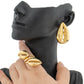 Zenat 18K Gold Earrings & Ring Set – African Design