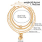 Zenat Link Chain 4Pcs/Set Gold Color Heart Pendant