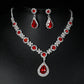 Zenat 3PC Water Drop Copper Chain Jewelry Set