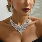 Zenat 3PC Conical Leaf Necklace Set for Dulhan