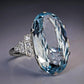 Zenat Sea Blue Cubic Zirconia Women’s Ring