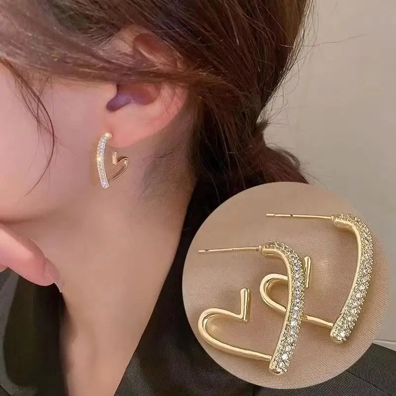 925 Silver Needle Green Flower Earrings For Women Korean Fashion Jewelry 2025 Trending Luxury Zircon Leaf Women's Stud Earrings