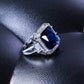 Zenat Luxury Prong Rings – Deep Blue Zircon