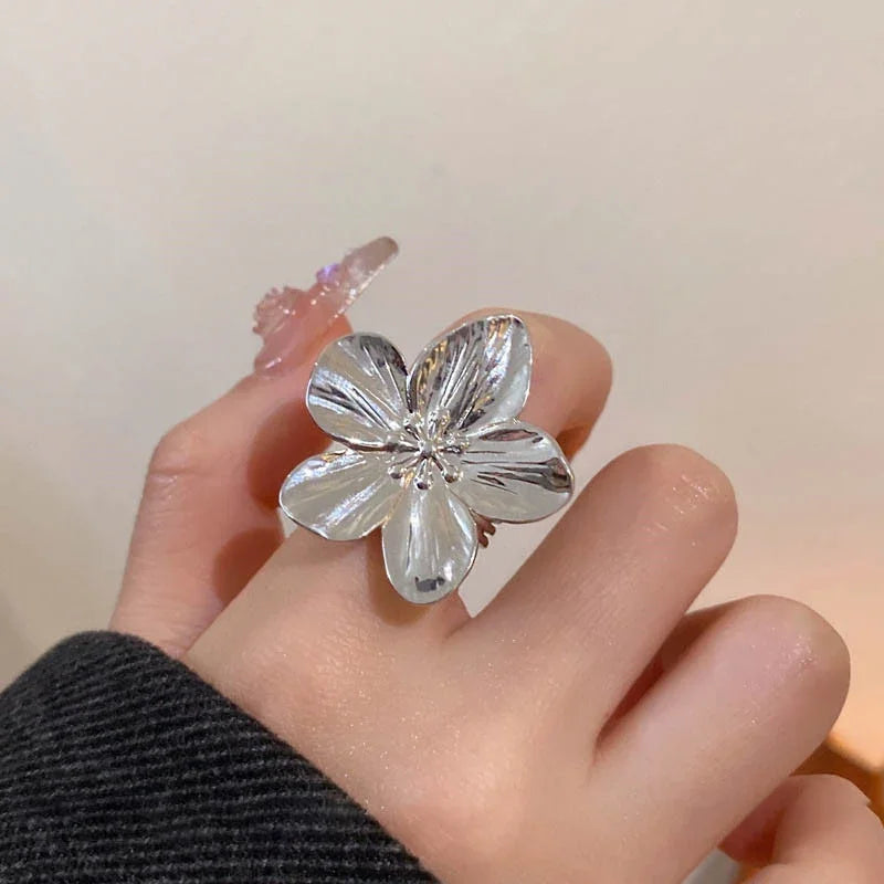 Zenat 2PC Stainless Steel Flower Earrings – Trendy Party