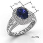 Zenat Luxury Prong Rings – Deep Blue Zircon