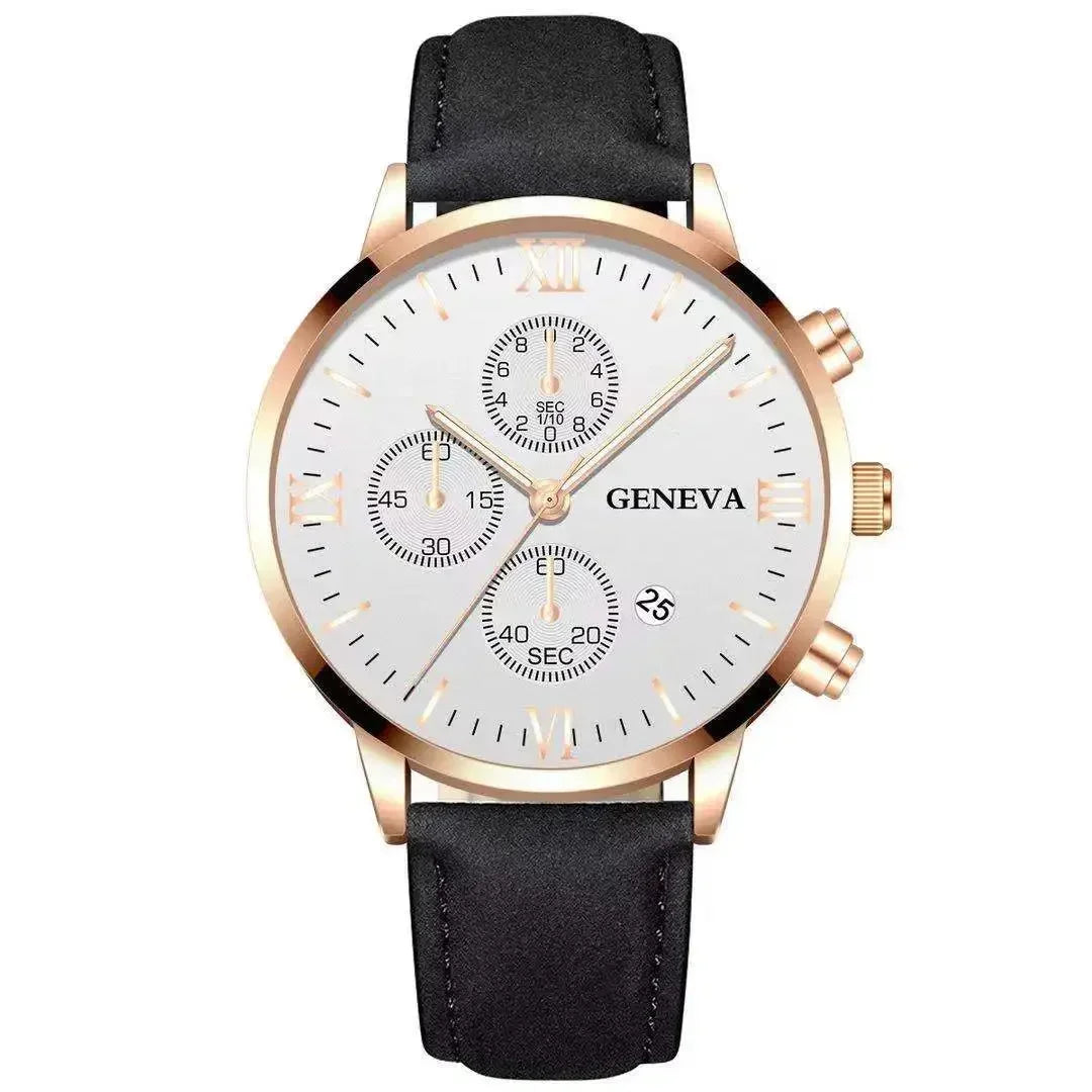 Zenat Geneva Wristwatch Alloy Case Leather