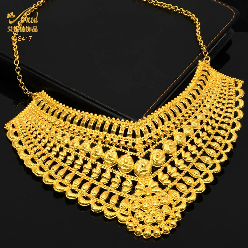 Zenat Luxury Indian style Jewelry Sets 24K Golden