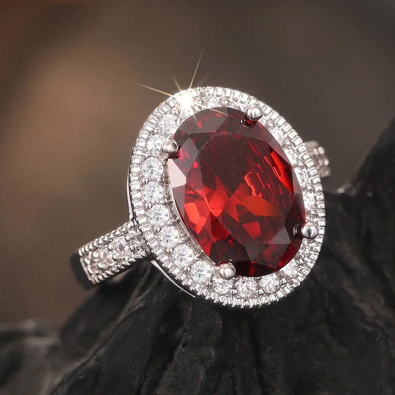 Zenat Colorful Green Cubic Zirconia Rings