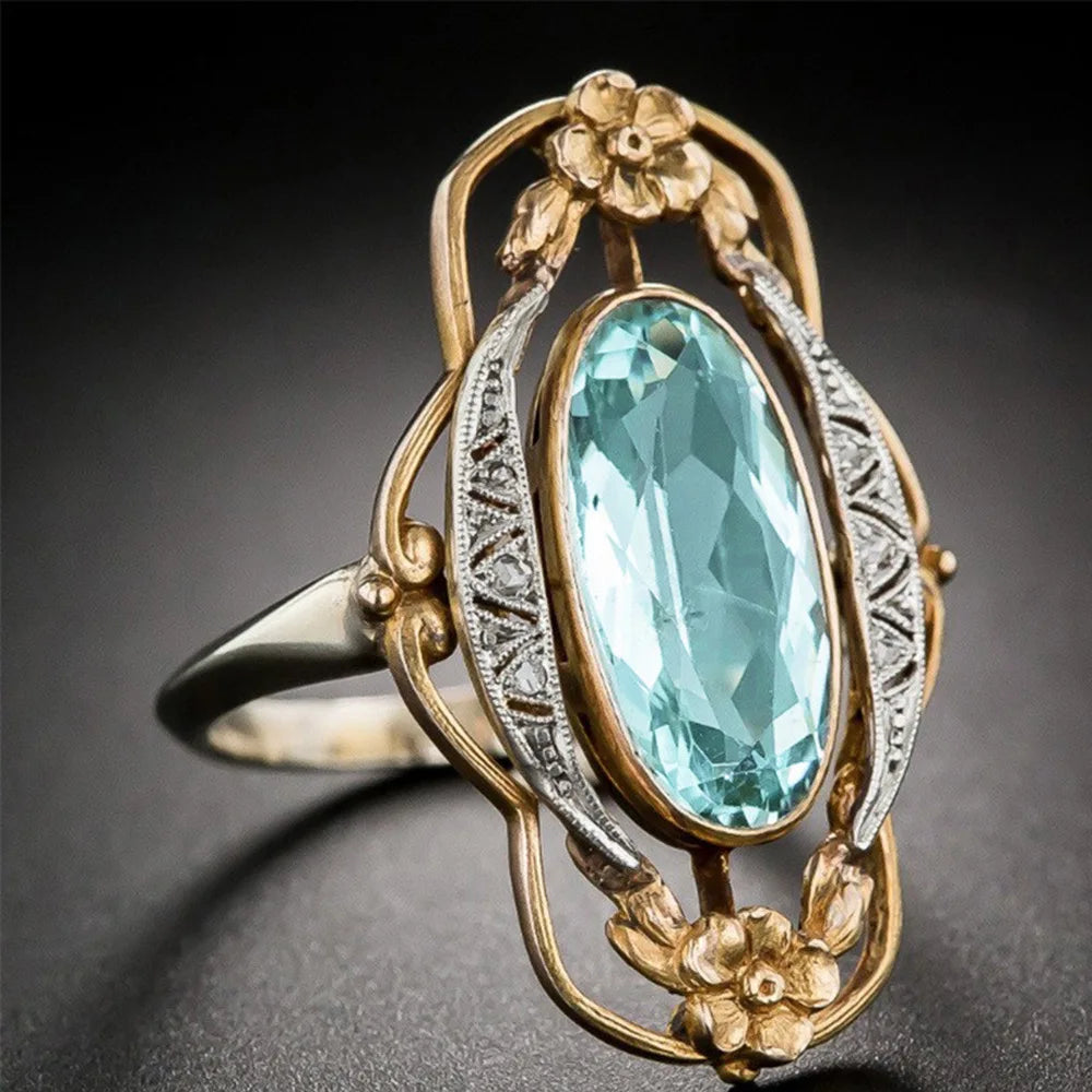 Zenat Colorful Green Cubic Zirconia Rings