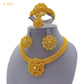 Zenat Luxury Flower Gold-Plated Necklace Set