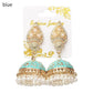 Zenat Bohemia Flower Pearl Bell Jhumka Earrings