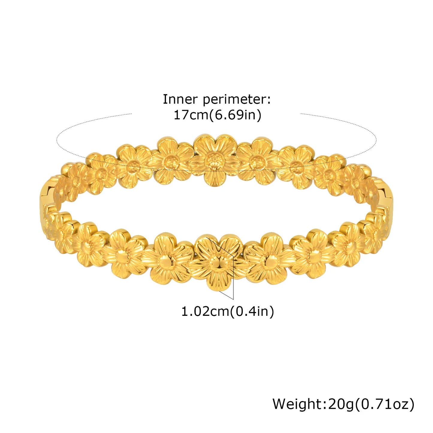 Vnox Romantic Zircon Bracelet For Women No Fading