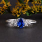 2025 New Blue Cube Zircon Ring Fashionable and Elegant High End Women's Bridal Wedding Luxury Personalized Jewelry Accessories