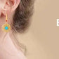 Delicate Cubic Zirconia Drop Earring for Women, Turquoise Droplets
