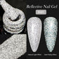 Zenat Bright Red Sparkling Glitter Gel Nail Polish