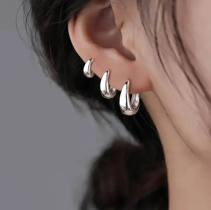 Zenat 3 Copper Earrings – Elegant Gold & Silver Set