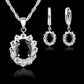 Zenat 925 Silver Princess Cubic Zirconia Jewelry Set