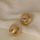 Zenat Golden Woven Clip-On Earrings – Geometric Non-Pierced