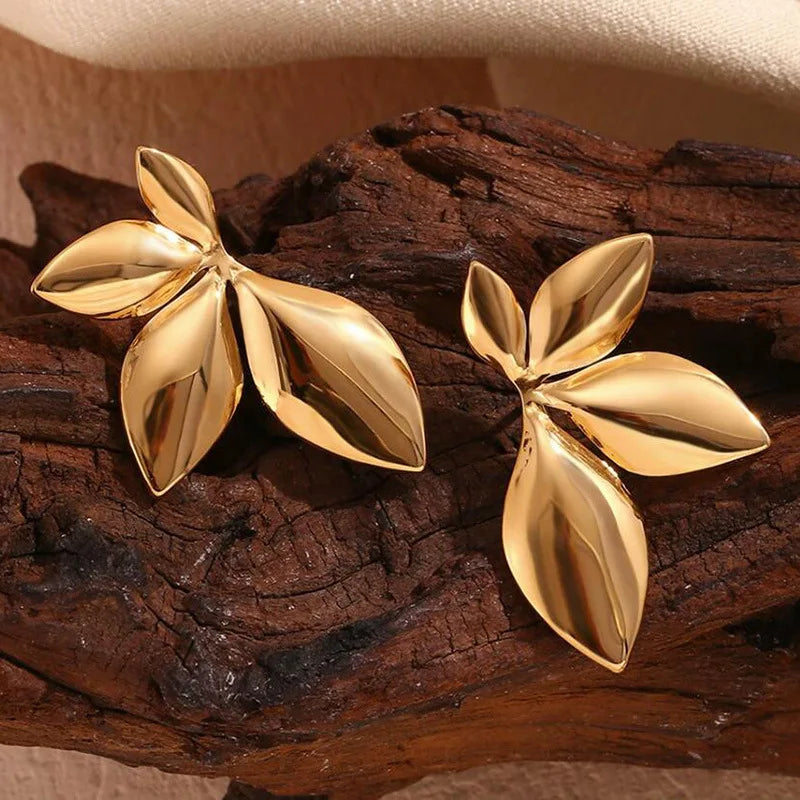 Zenat 925 Silver Leaf & Flower Earrings – Trendy 2025