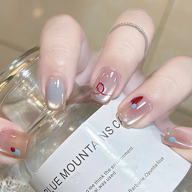 Zenat 24Pcs Glitter Diamond Press-On Nails