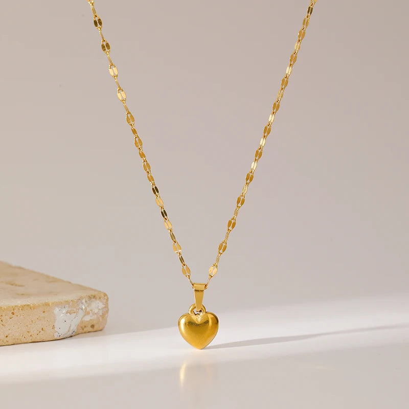 Zenat 316L Stainless Steel Love Necklace Set