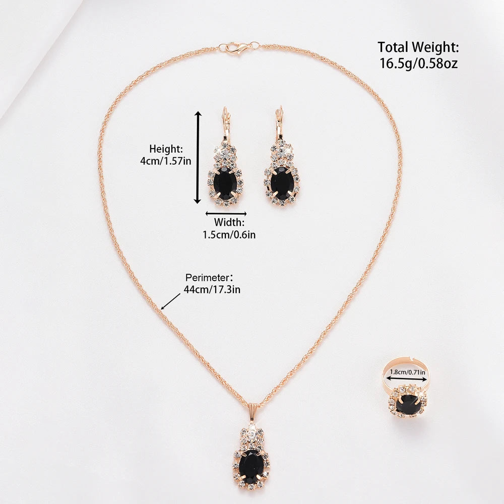 Zenat 5Pcs Set Luxury Rhinestone Watch Quartz Bracelet Set