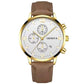 Zenat Geneva Wristwatch Alloy Case Leather