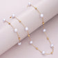 Zenat 2PC Gold Pearl Cross Jewelry Set