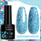 Zenat Bright Red Sparkling Glitter Gel Nail Polish