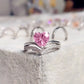 Zenat Pink Cubic Zirconia Ring for Women