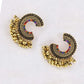 Zenat Colorful CZ Tassel Semicircle Jhumka