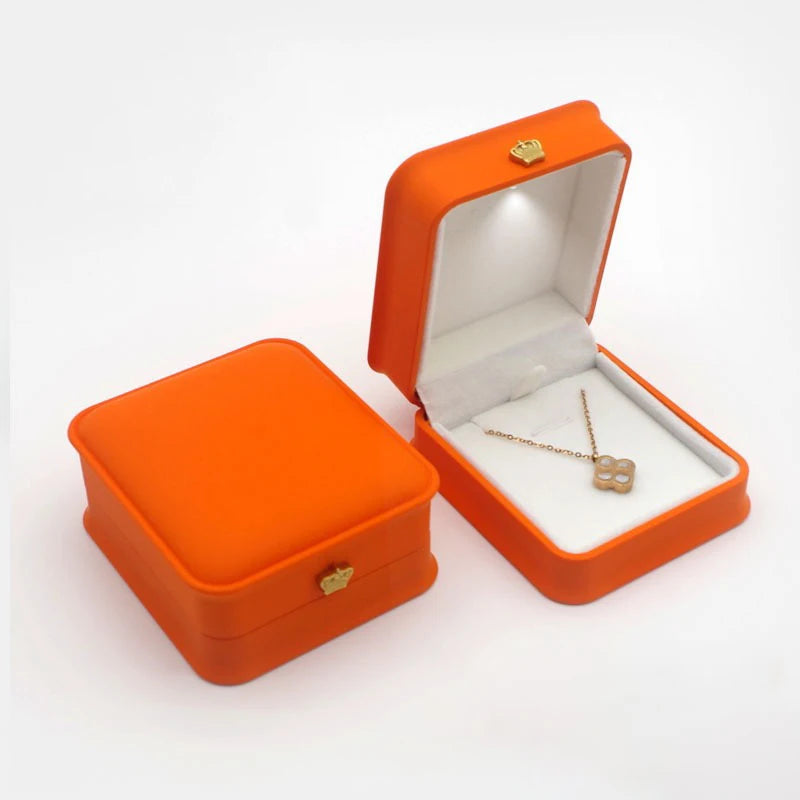 Crown Jewelry Box With Lighted LED