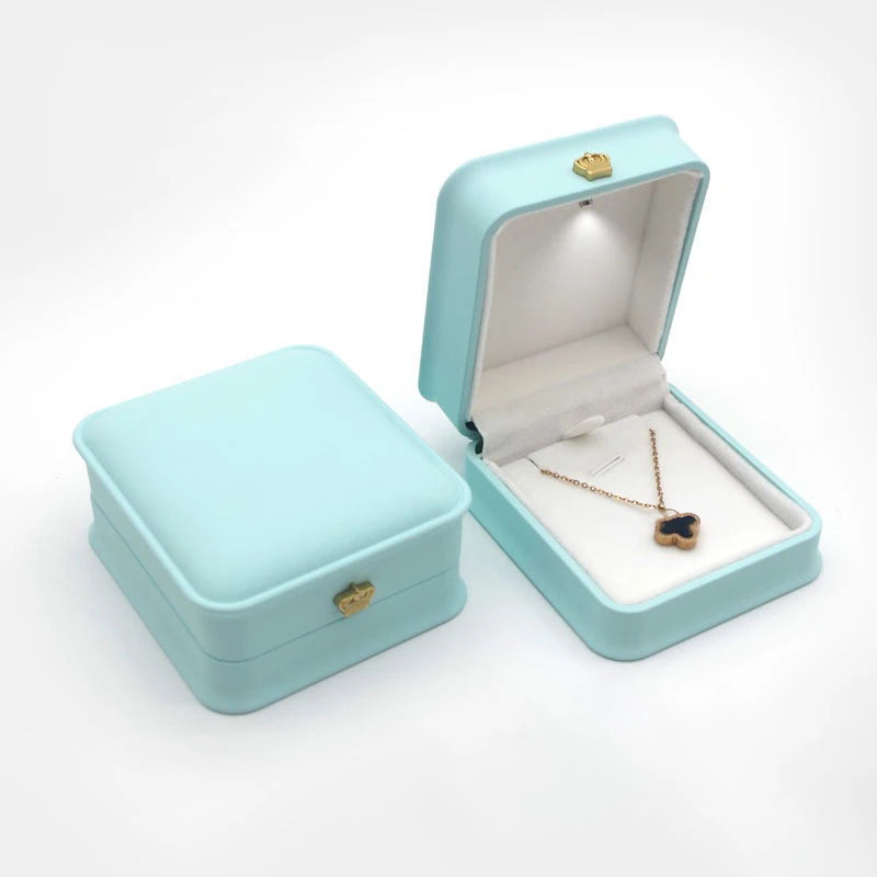 Crown Jewelry Box With Lighted LED