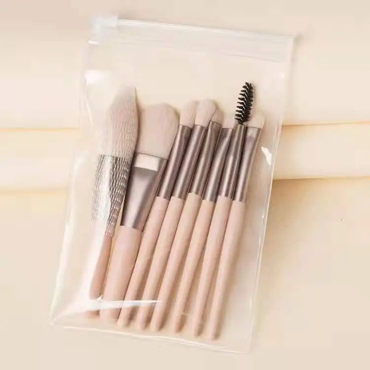 Zenat 8-Piece Portable Soft Makeup Brush Set